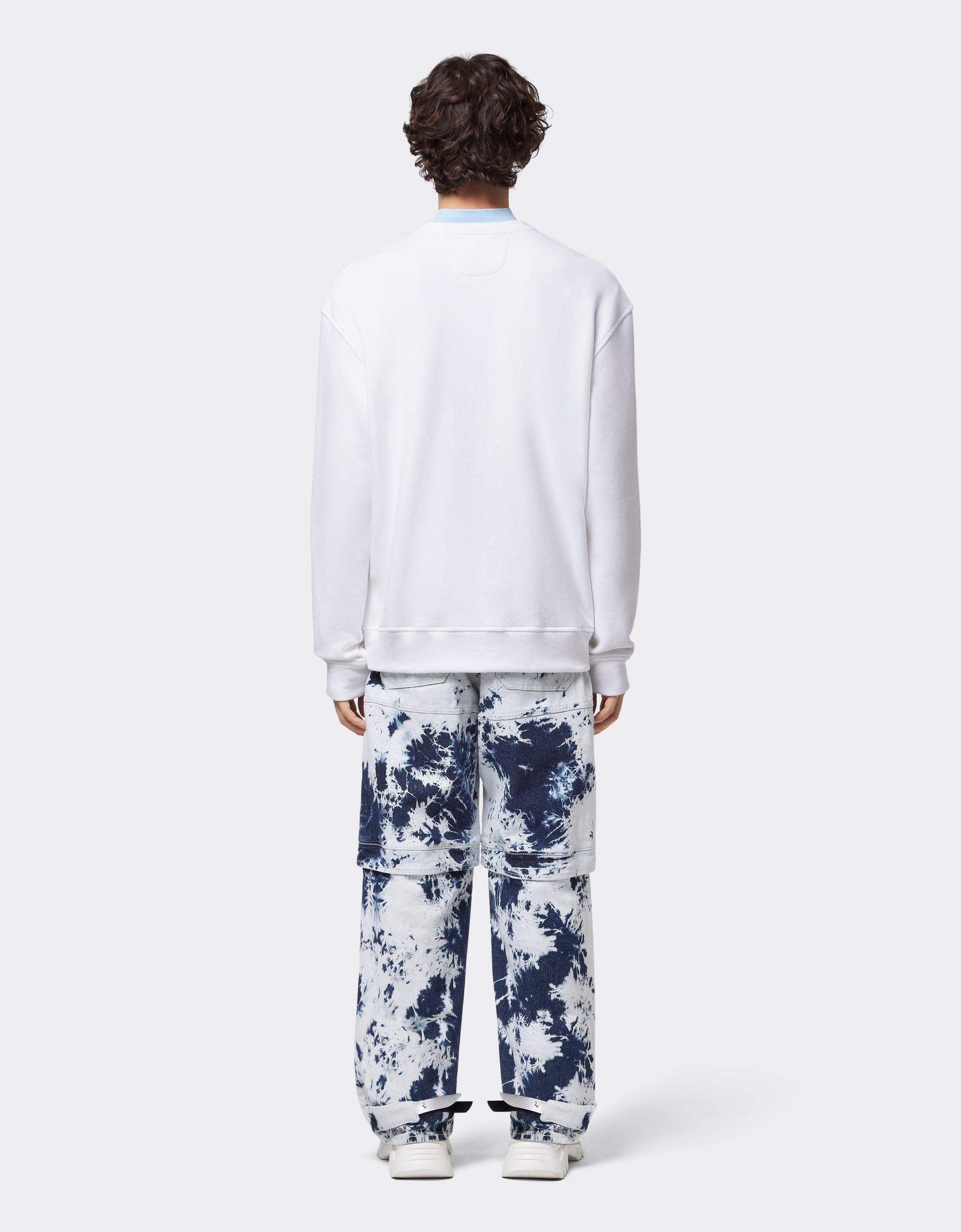 Sweat-shirt avec poche Cheval cabré - Bianco