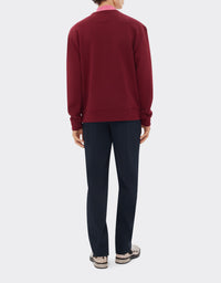 Sweatshirt with Prancing Horse pocket - Bordeaux