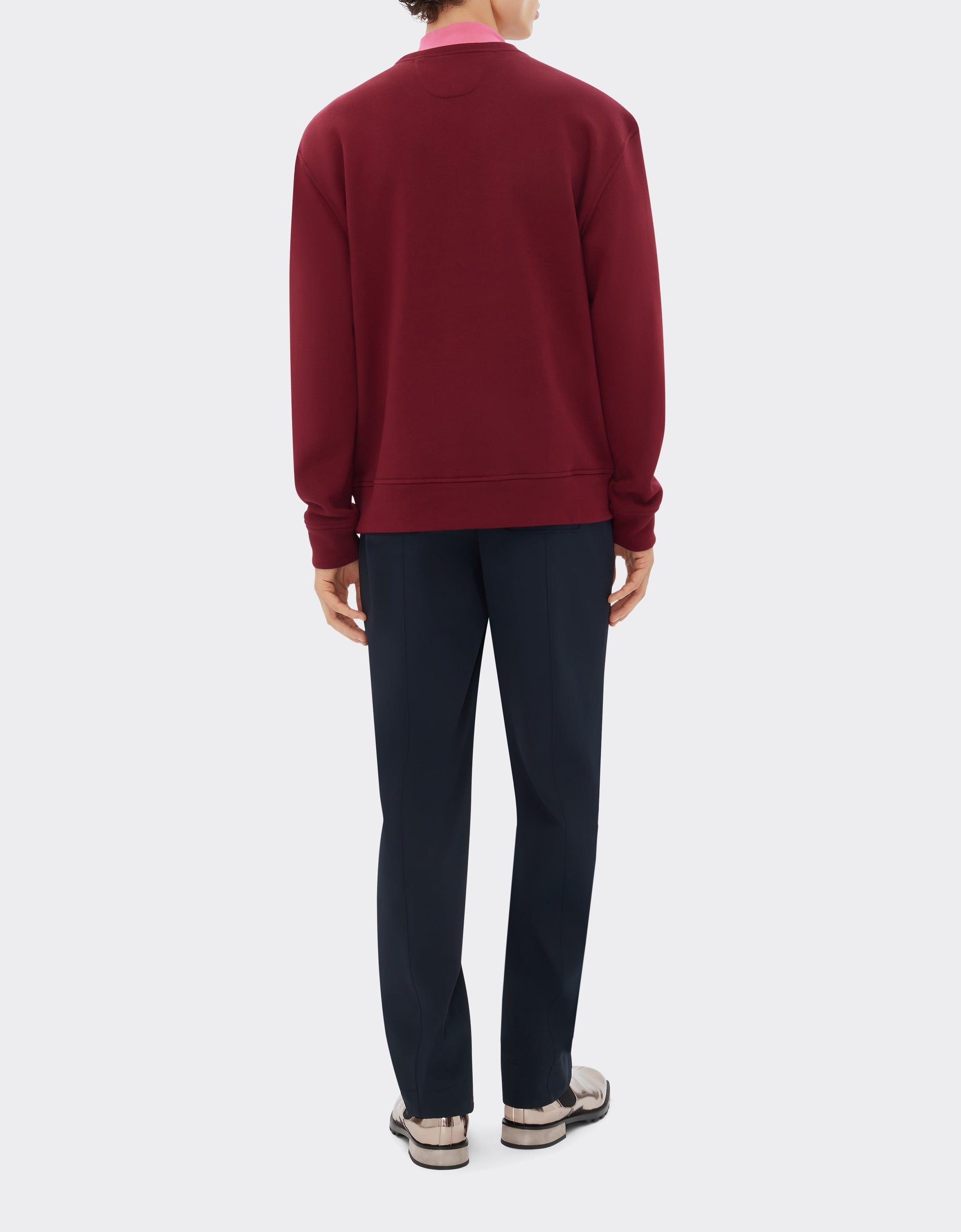 Sweatshirt with Prancing Horse pocket - Bordeaux