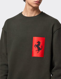 Sweat-shirt avec poche Cheval cabré - Militare