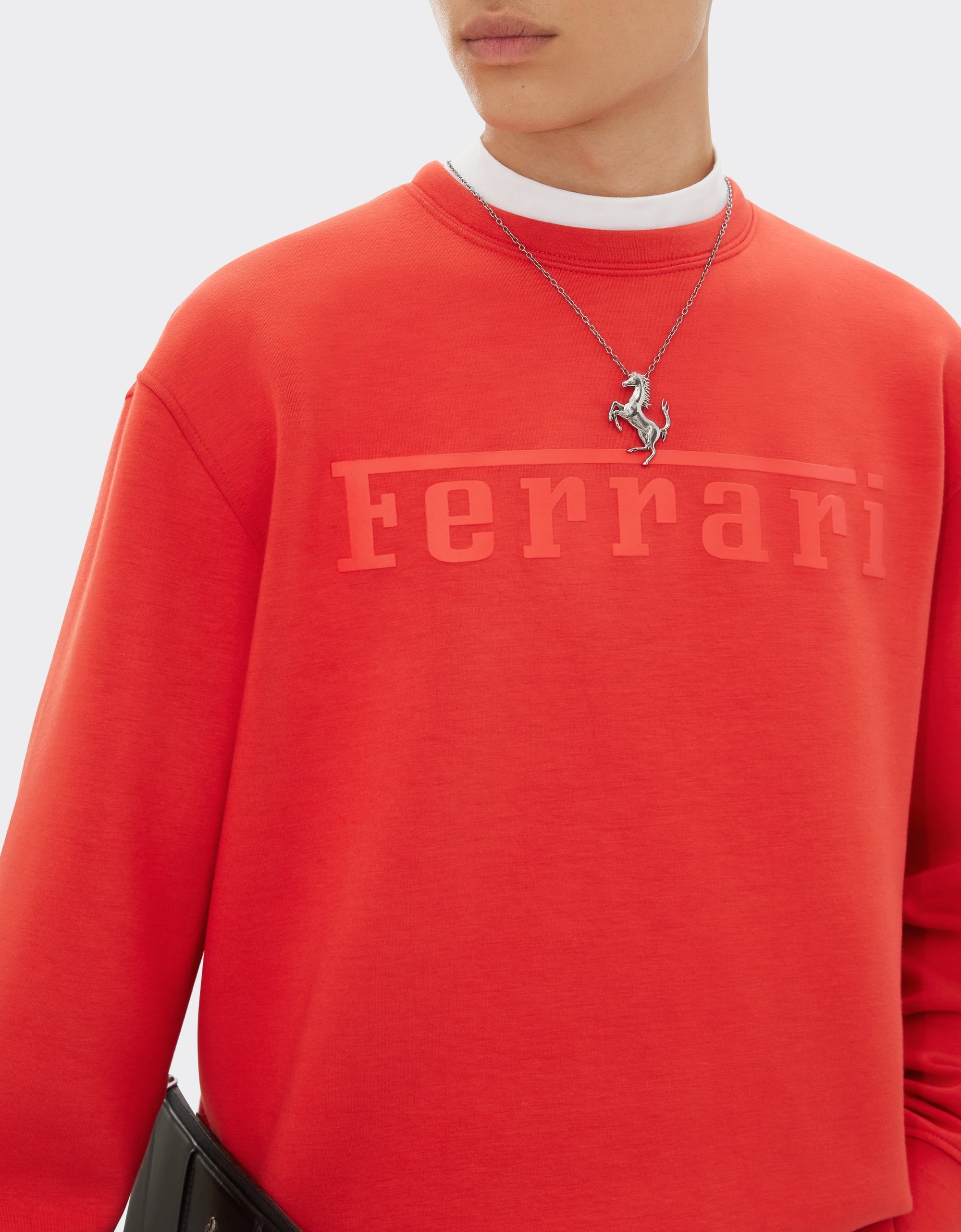 Sweatshirt with Ferrari logo - Rosso Dino
