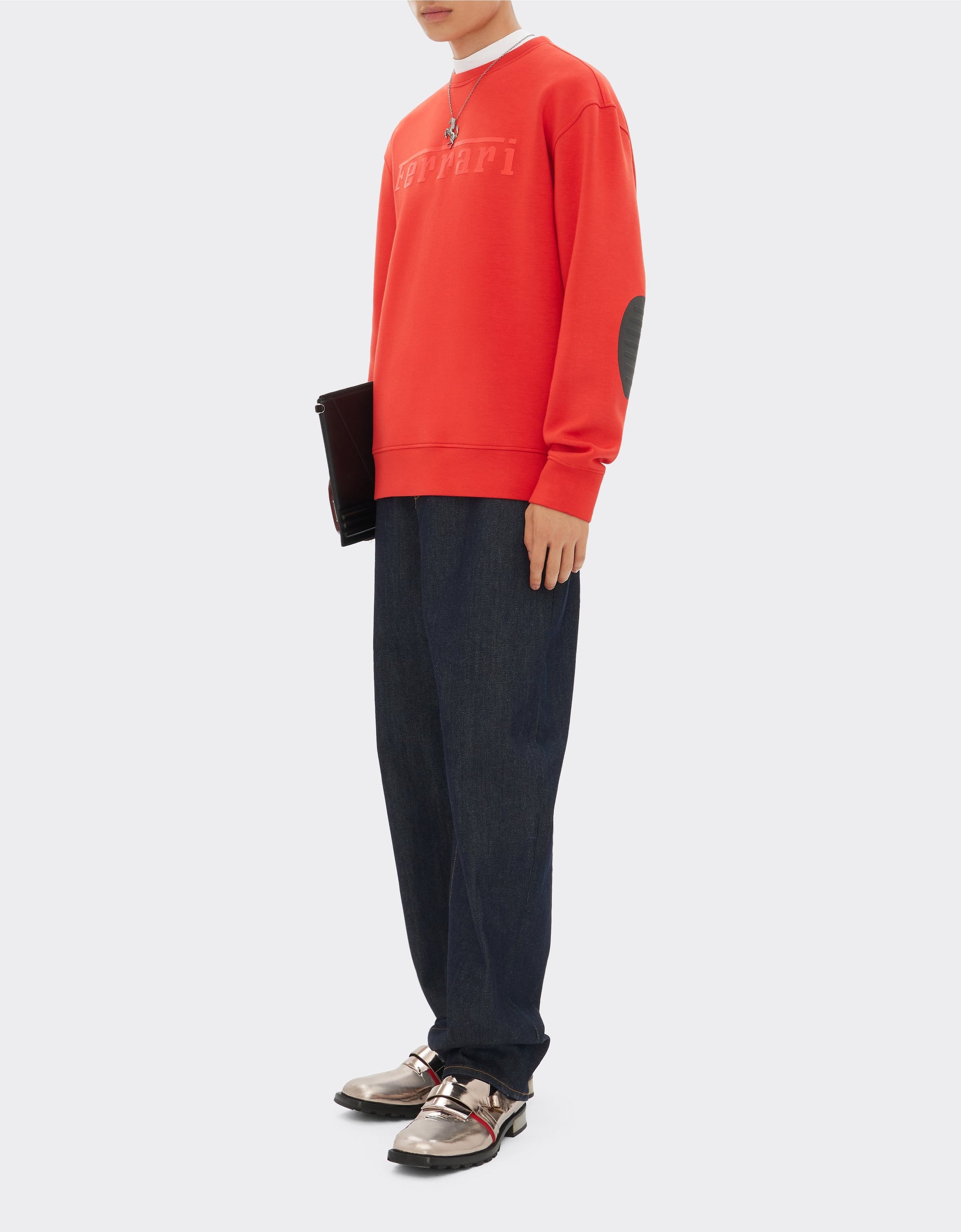 Sweatshirt with Ferrari logo - Rosso Dino