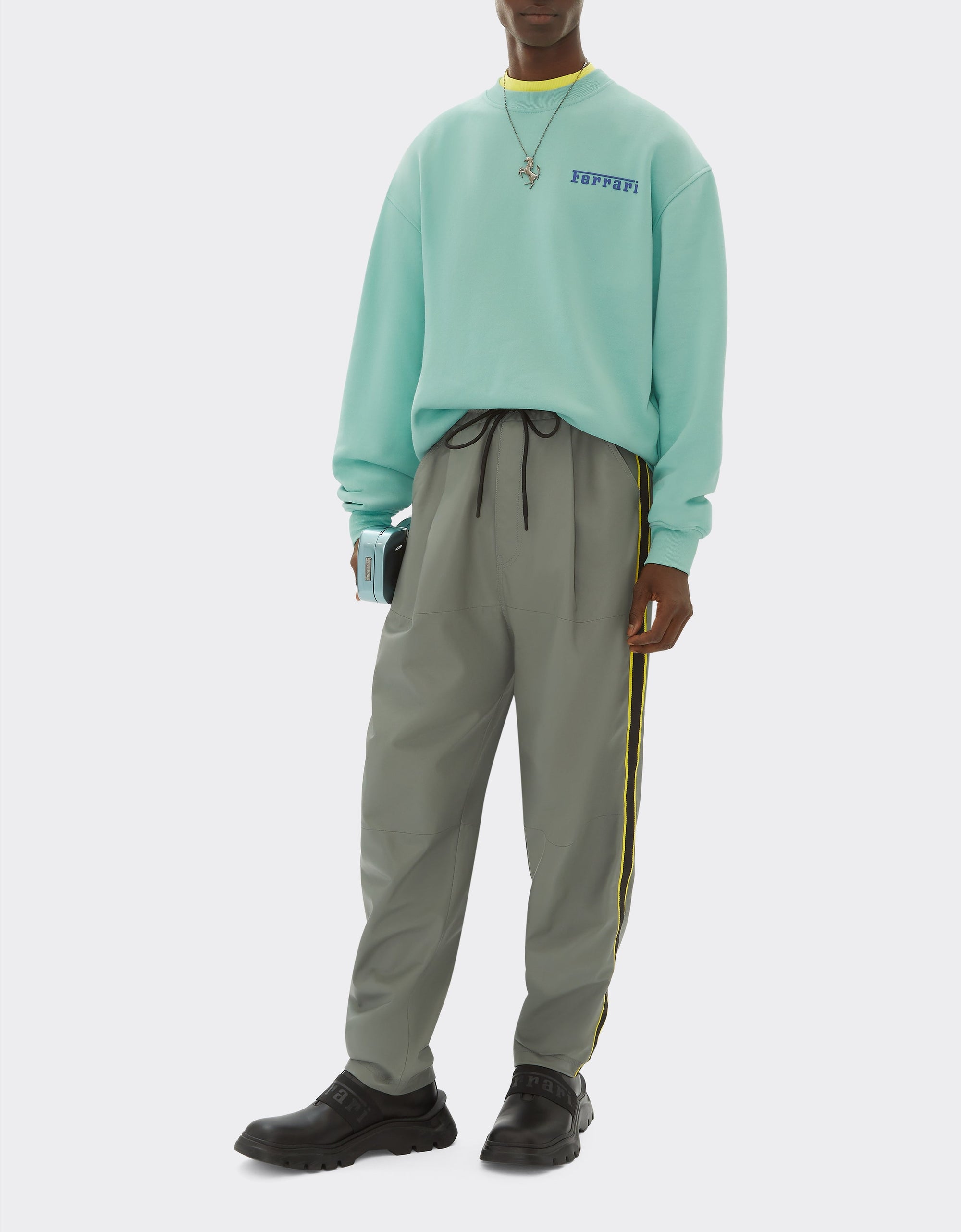 Sweat-shirt avec logo Ferrari - Verde Menta