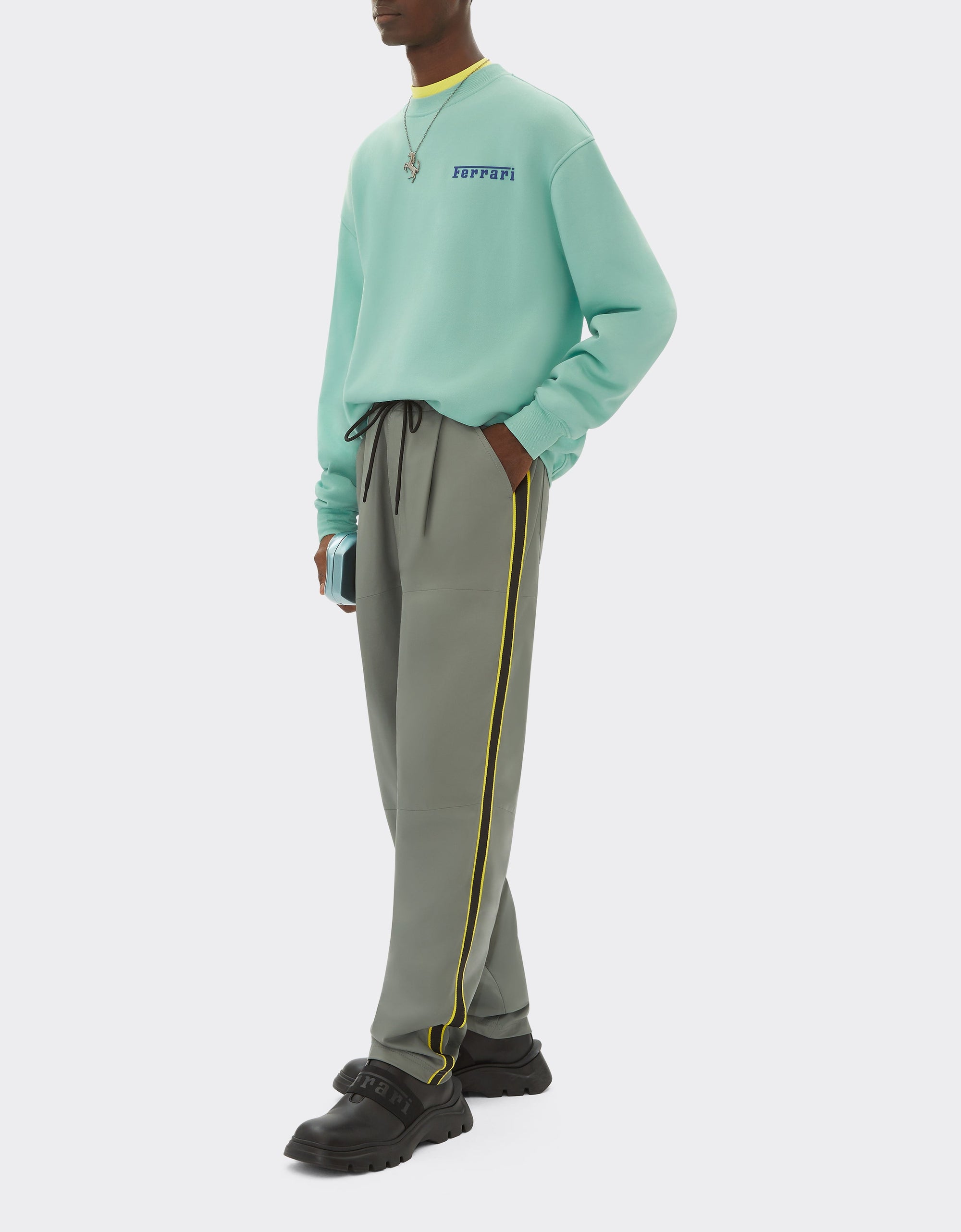 Sweat-shirt avec logo Ferrari - Verde Menta