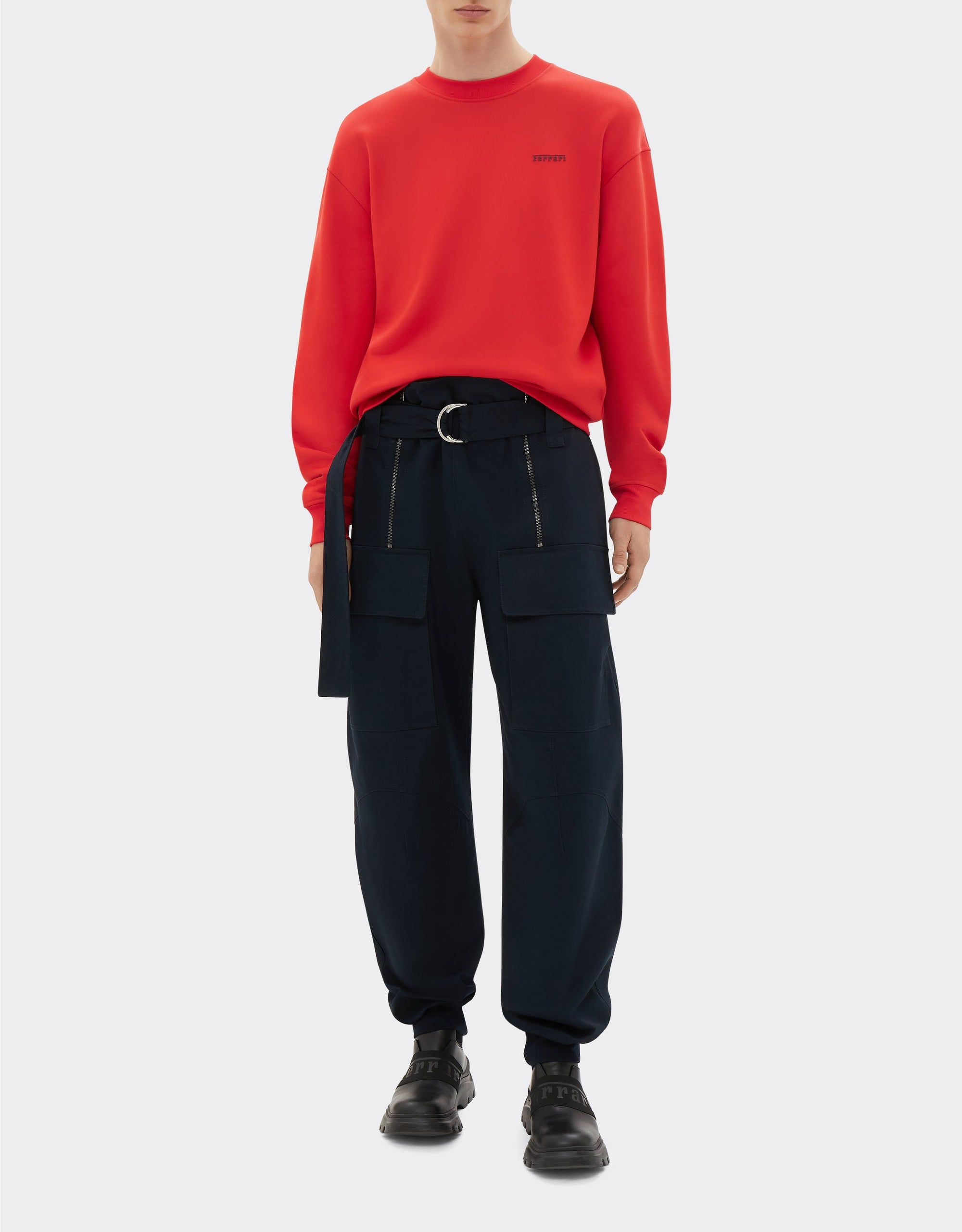 Sweat-shirt avec logo Ferrari - Rosso Dino