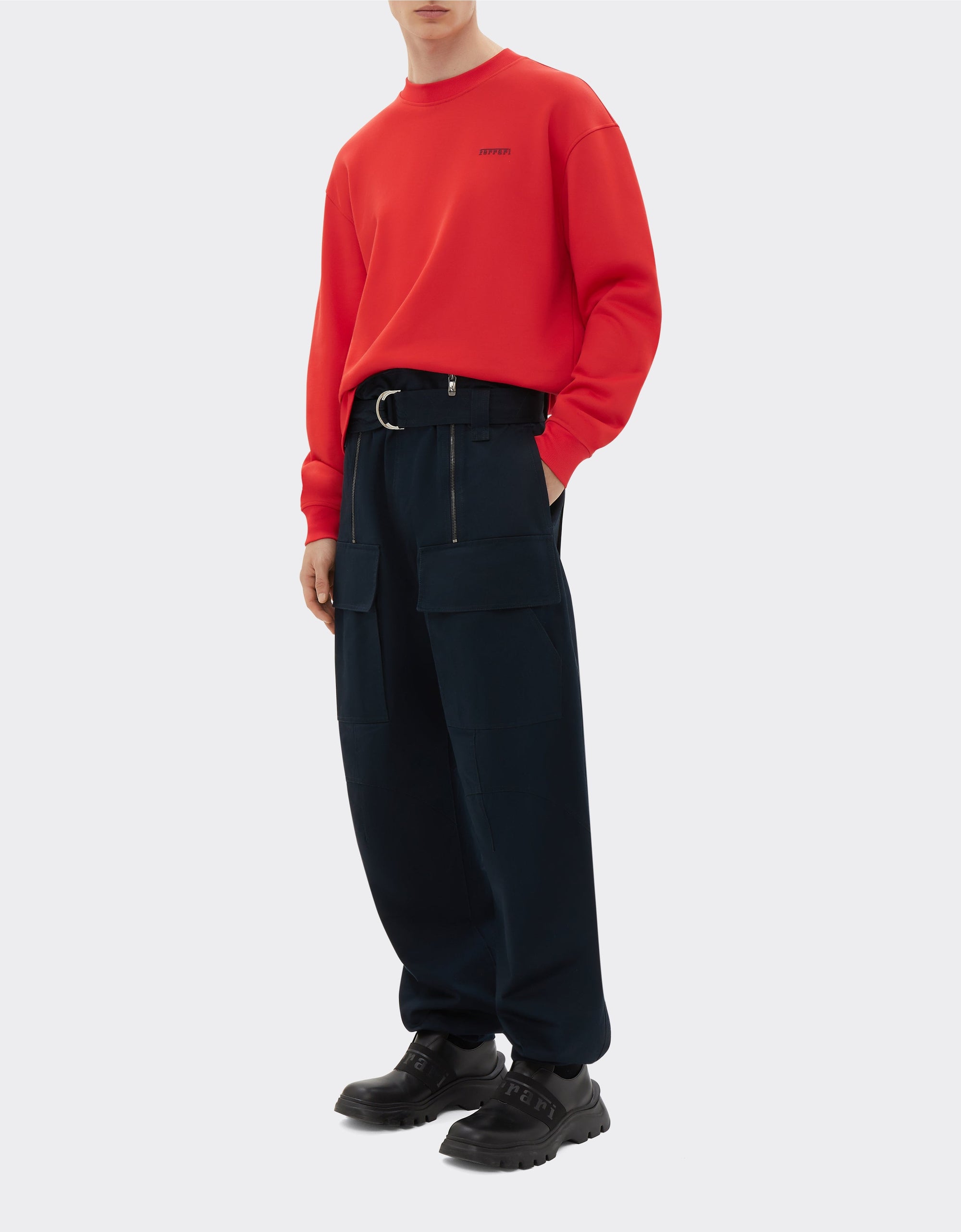 Sweat-shirt avec logo Ferrari - Rosso Dino