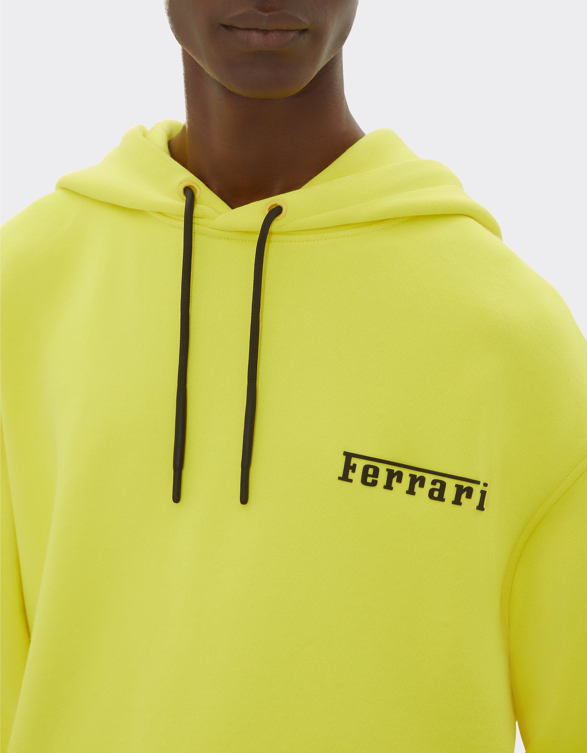 Hooded sweatshirt with Ferrari logo - Giallo Modena