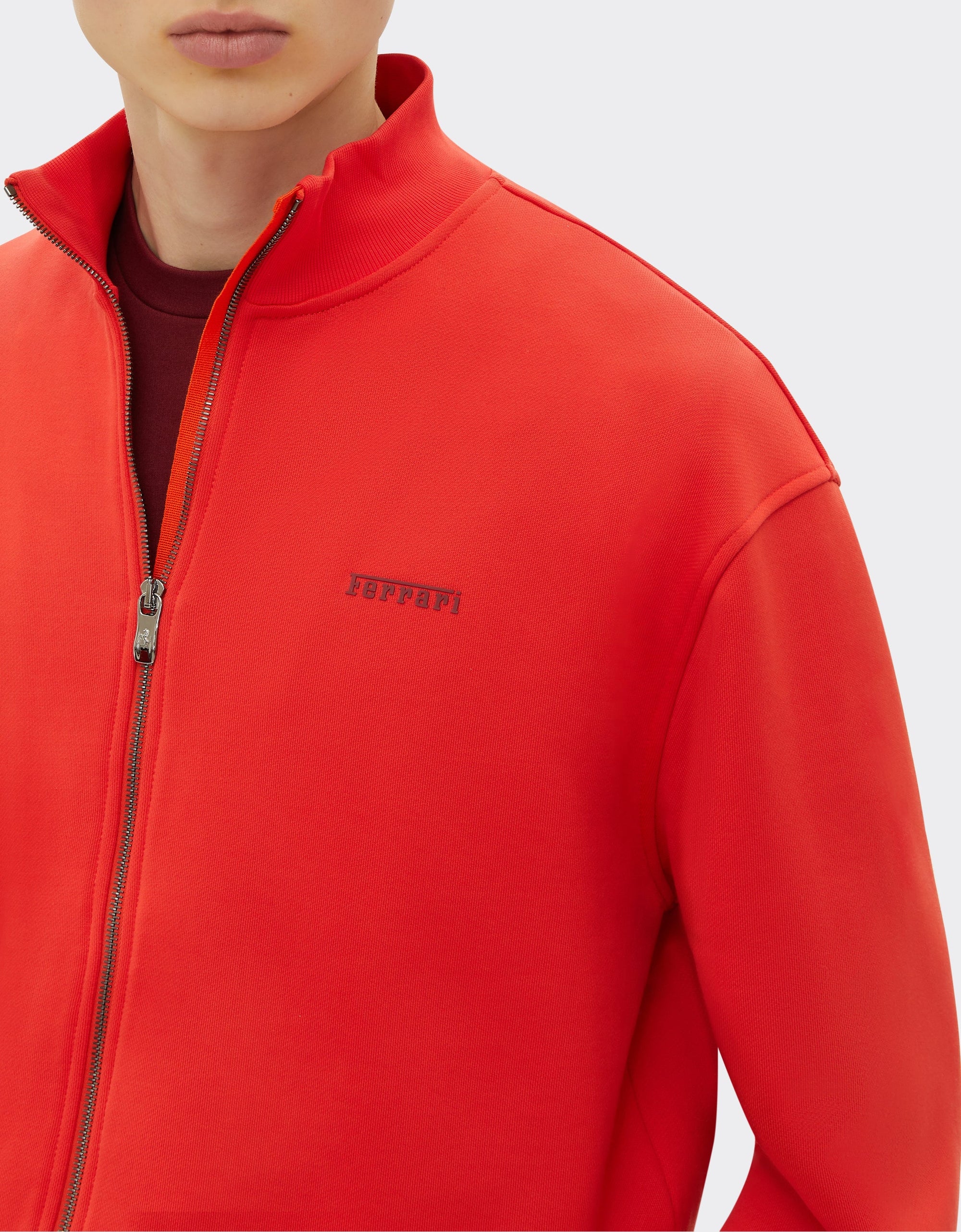 Sweat avec logo Ferrari - Rosso Dino