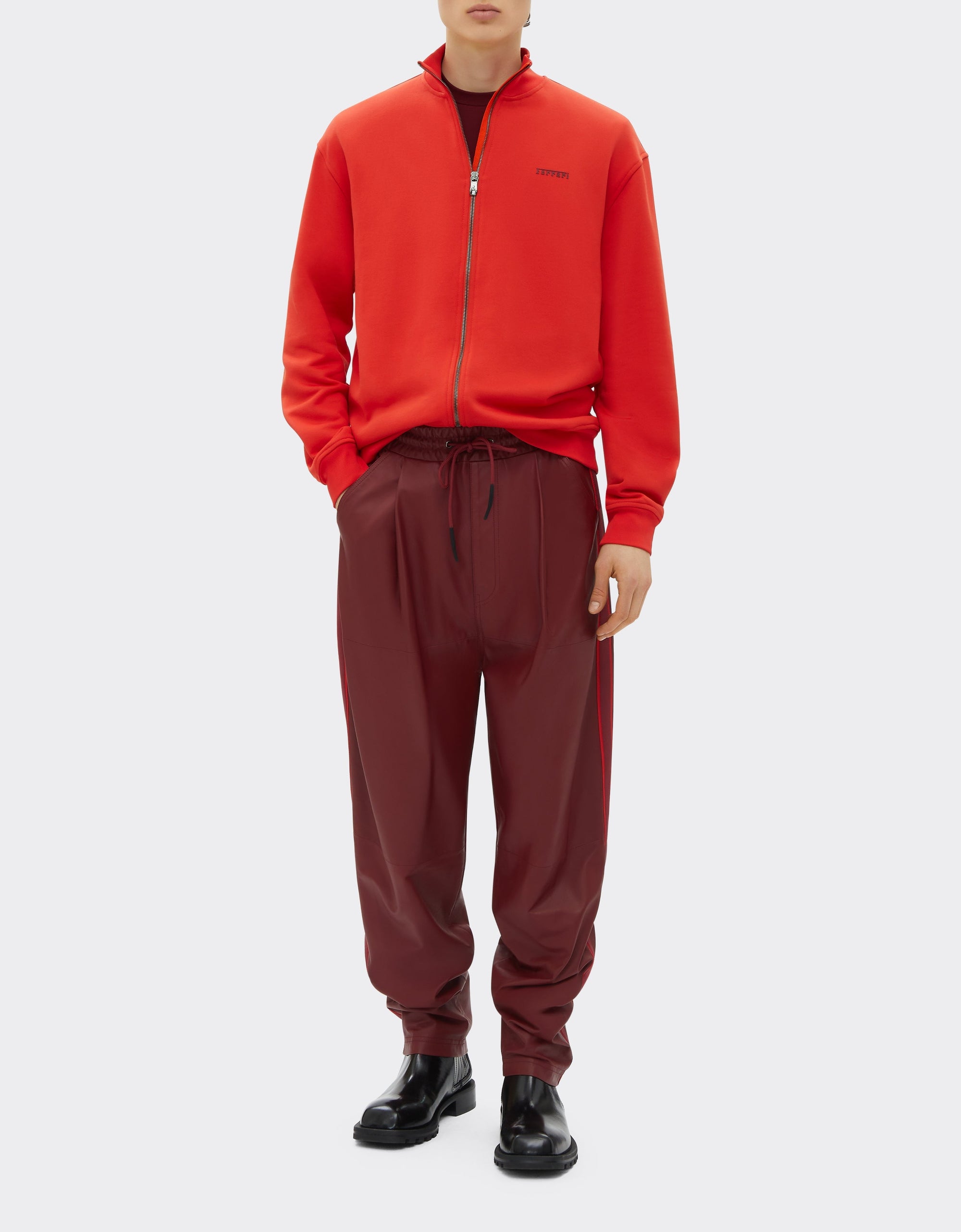 Sweat avec logo Ferrari - Rosso Dino