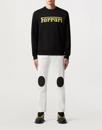 Sweat-shirt avec logo Ferrari - Nero