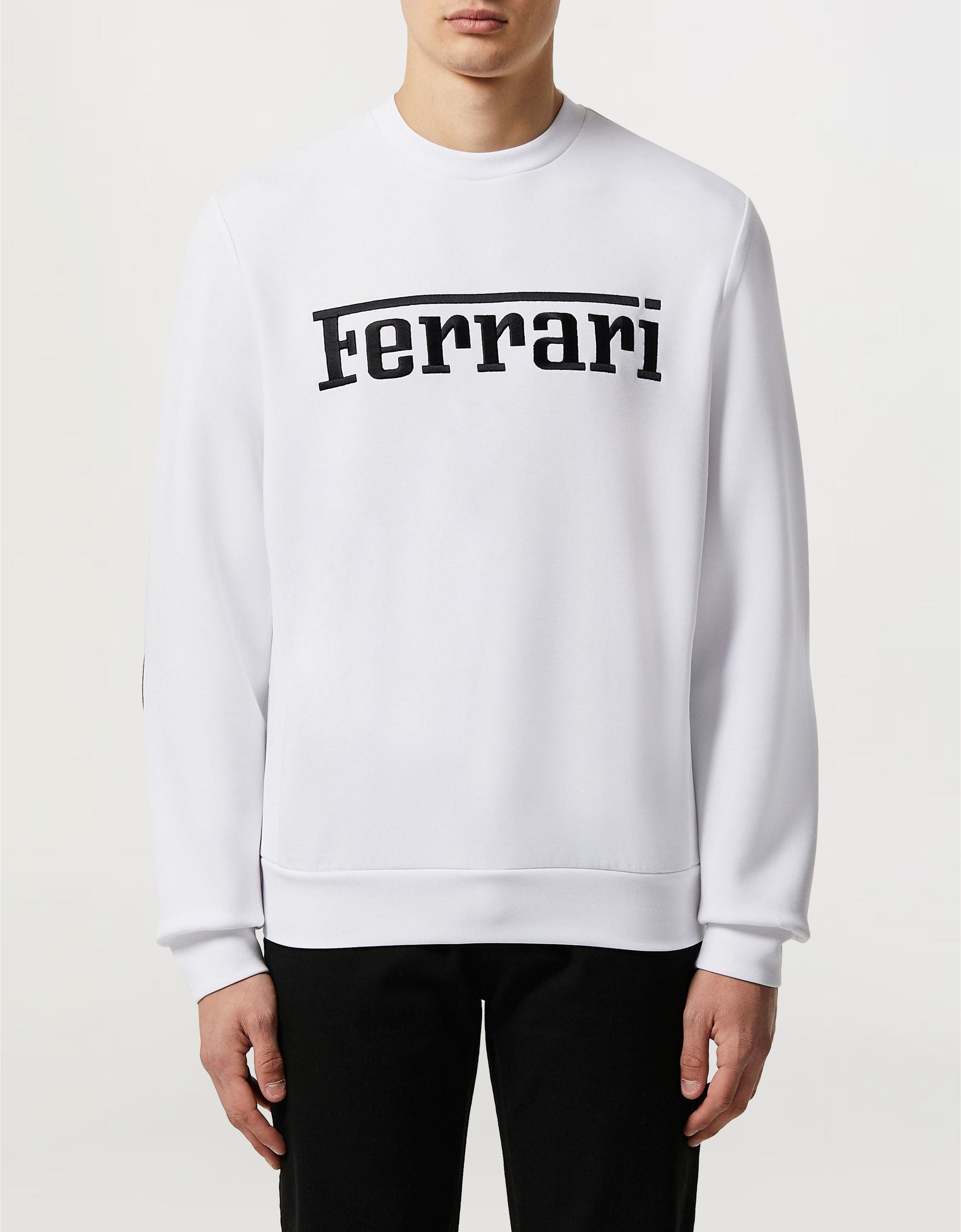 Sweat-shirt avec logo Ferrari - Bianco