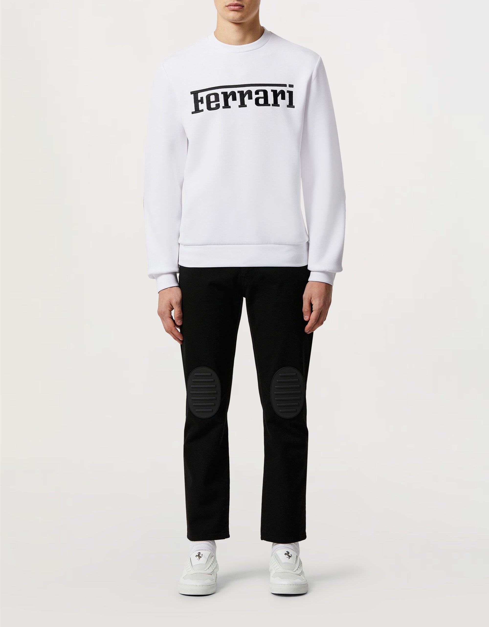 Sweat-shirt avec logo Ferrari - Bianco