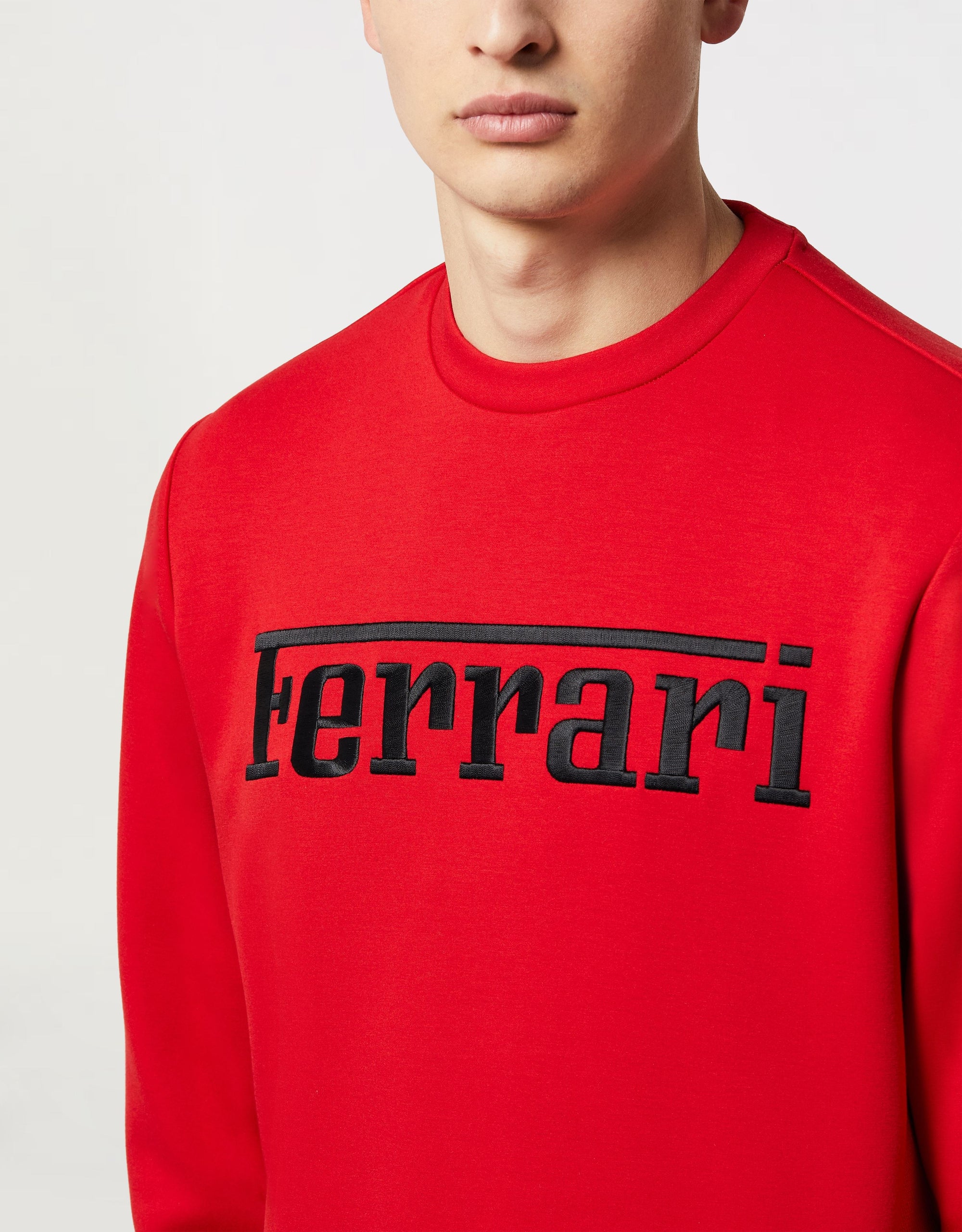 Sweat-shirt avec logo Ferrari - Rosso Corsa