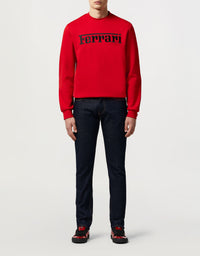 Sweat-shirt avec logo Ferrari - Rosso Corsa