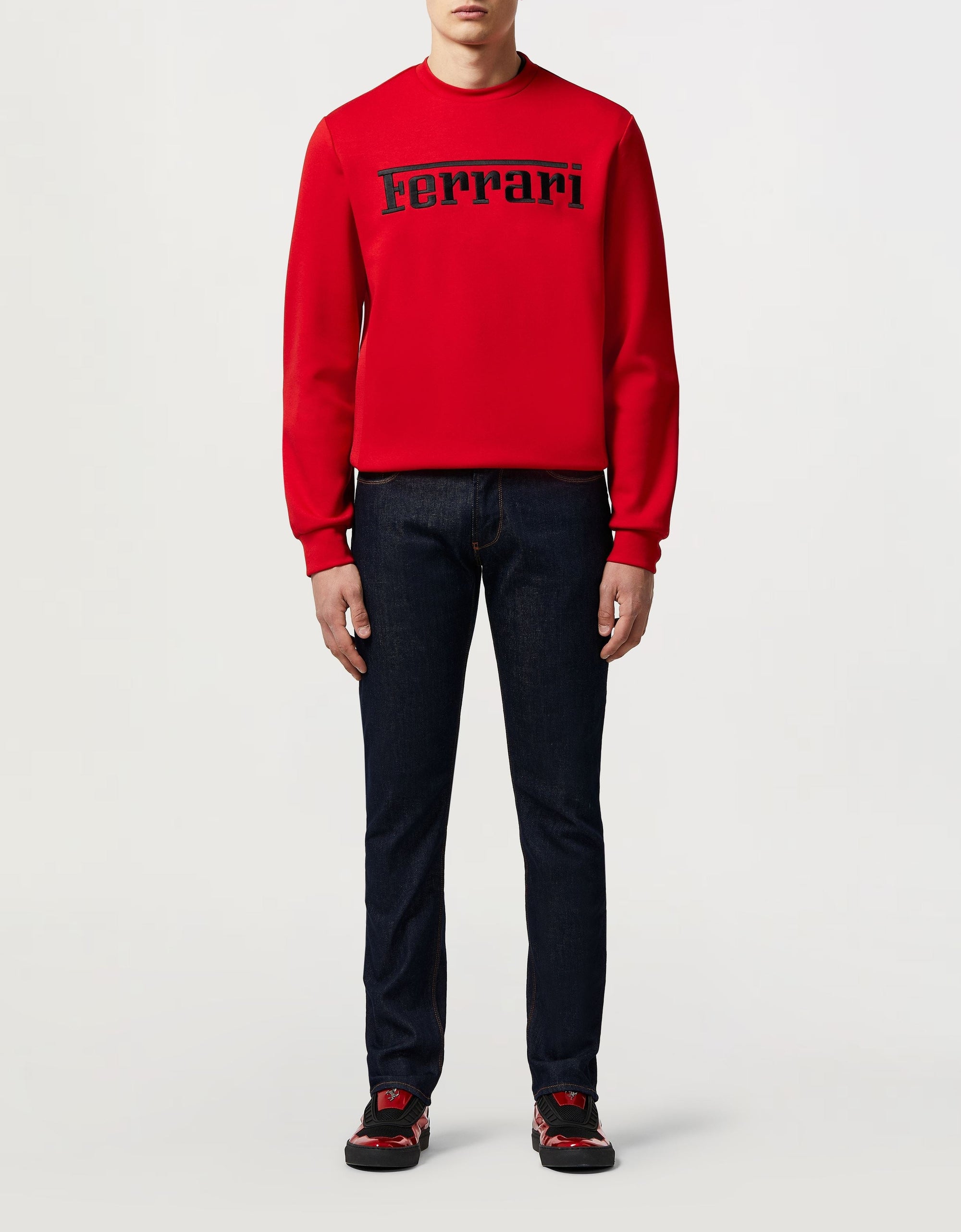 Sweat-shirt avec logo Ferrari - Rosso Corsa