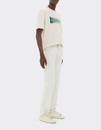 T-shirt avec imprimé logo Ferrari - Ecru