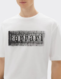 T-shirt avec imprimé logo Ferrari - Bianco