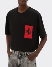 T-shirt avec poche Cheval cabré - Nero