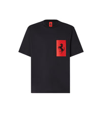T-shirt avec poche Cheval cabré - Nero