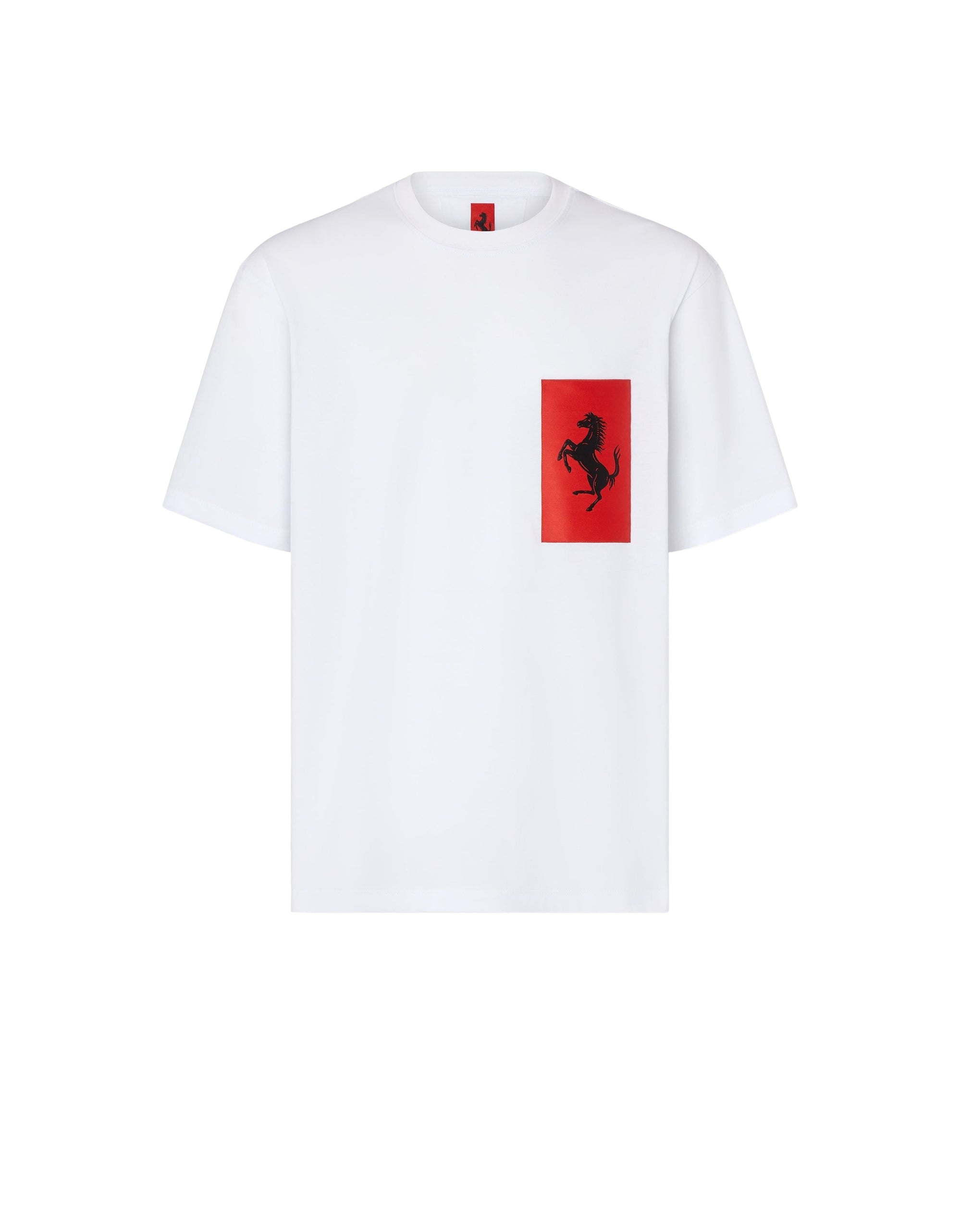 T-shirt avec poche Cheval cabré - Bianco