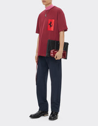 T-shirt avec poche Cheval cabré - Bordeaux