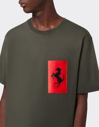 T-shirt avec poche Cheval cabré - Militare