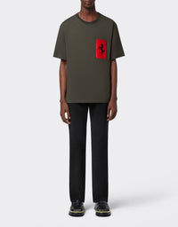 T-shirt avec poche Cheval cabré - Militare