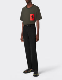 T-shirt avec poche Cheval cabré - Militare
