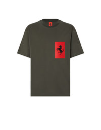 T-shirt avec poche Cheval cabré - Militare