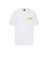 T-shirt avec élément contrastant - Bianco