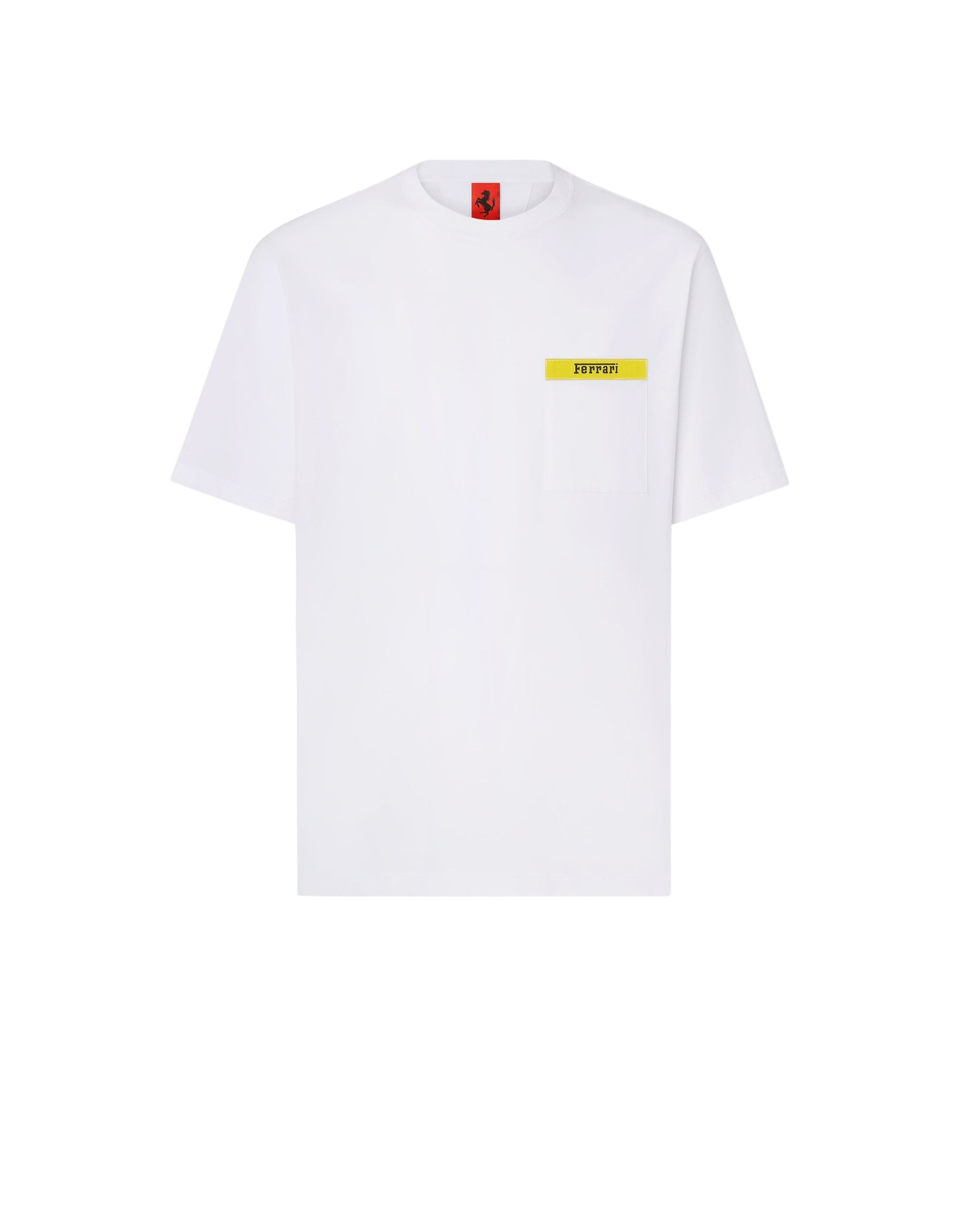 T-shirt avec élément contrastant - Bianco