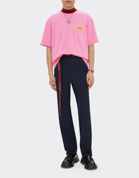 T-shirt with contrasting element - Rosa