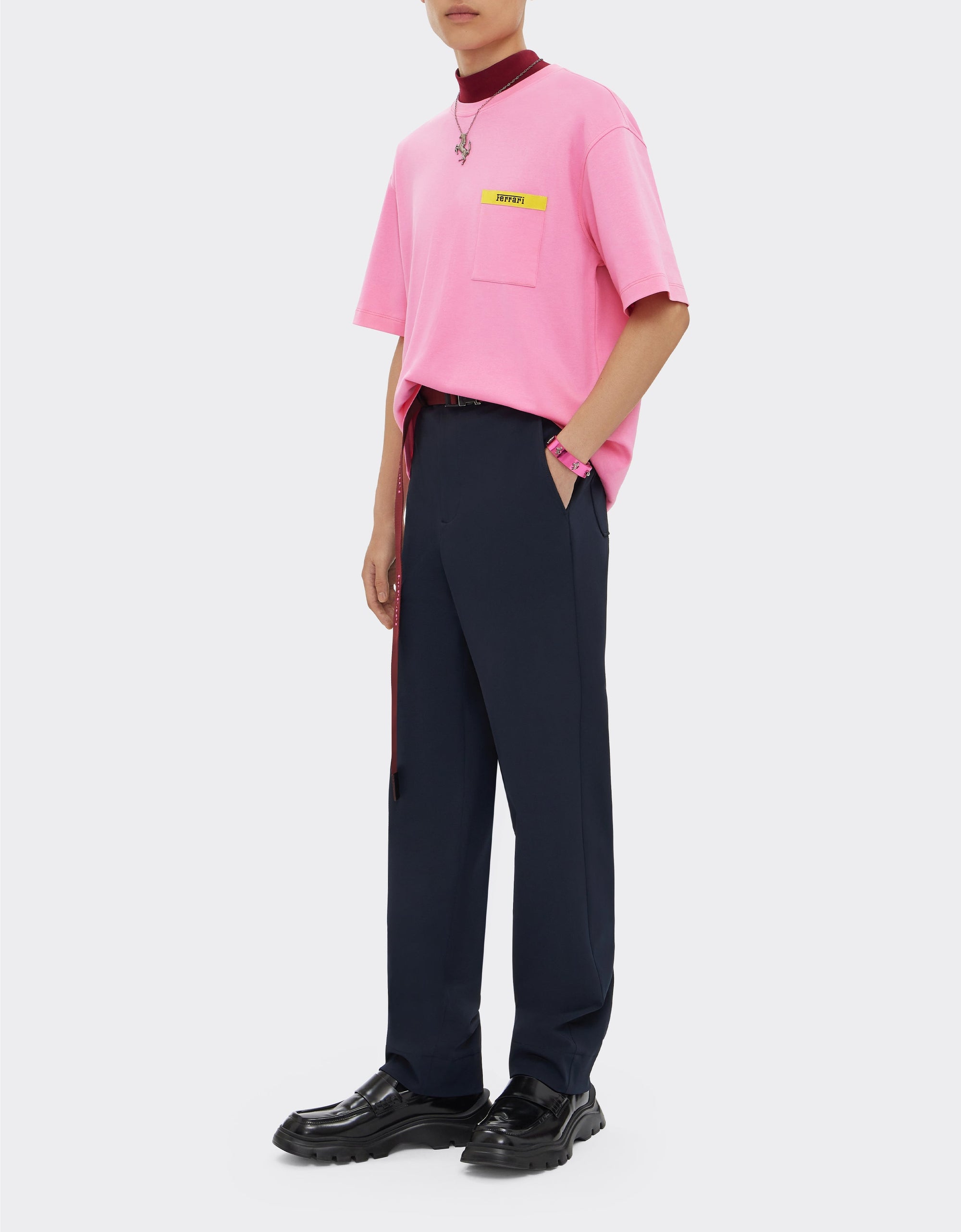 T-shirt with contrasting element - Rosa