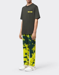 T-shirt avec élément contrastant - Militare