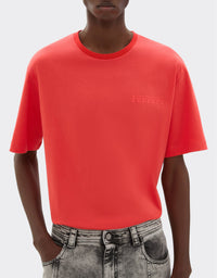 T-shirt avec logo Ferrari - Rosso Dino