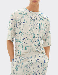 T-shirt avec imprimé Cavallino - Ecru