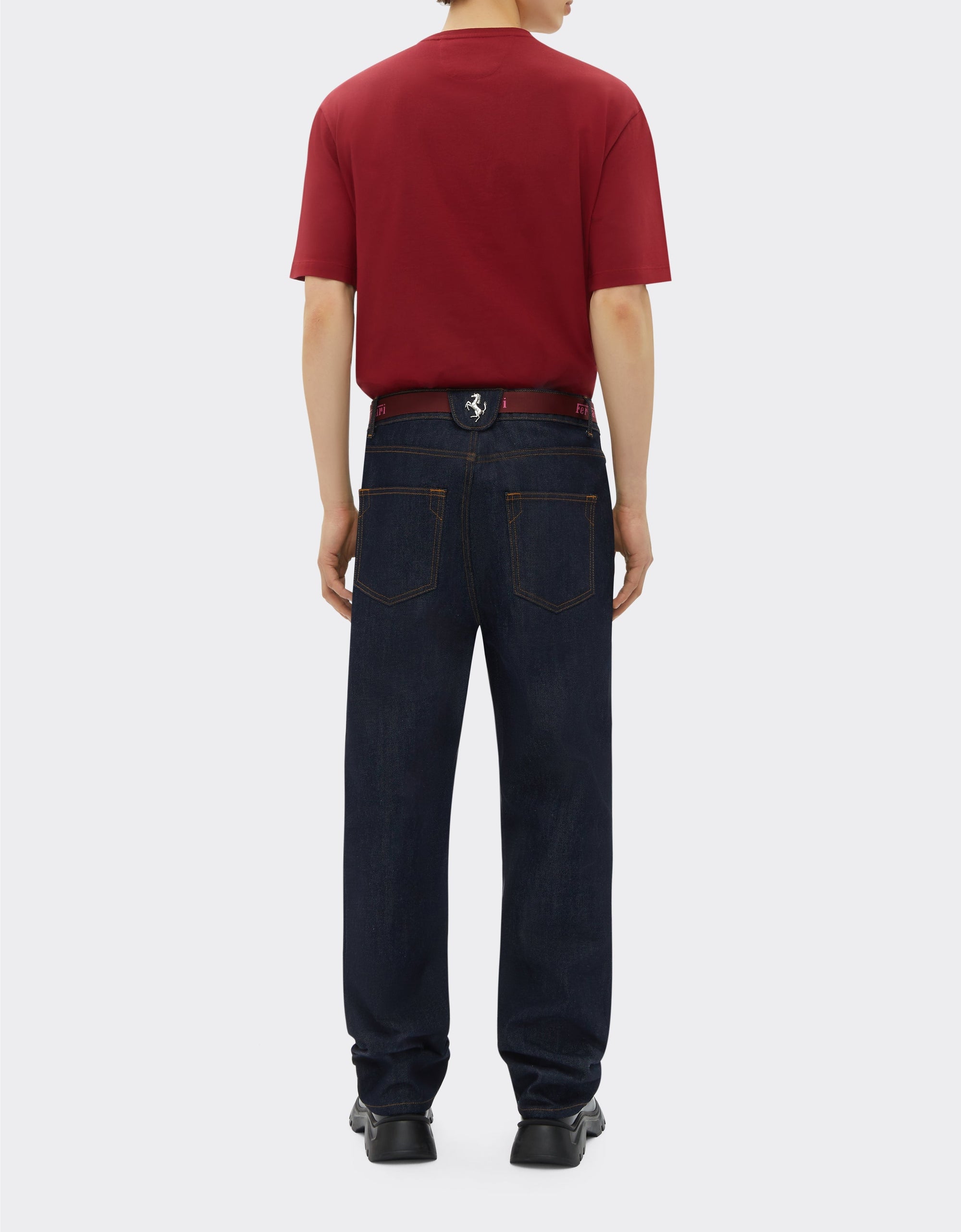T-shirt avec logo Ferrari - Bordeaux