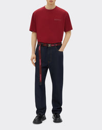 T-shirt avec logo Ferrari - Bordeaux