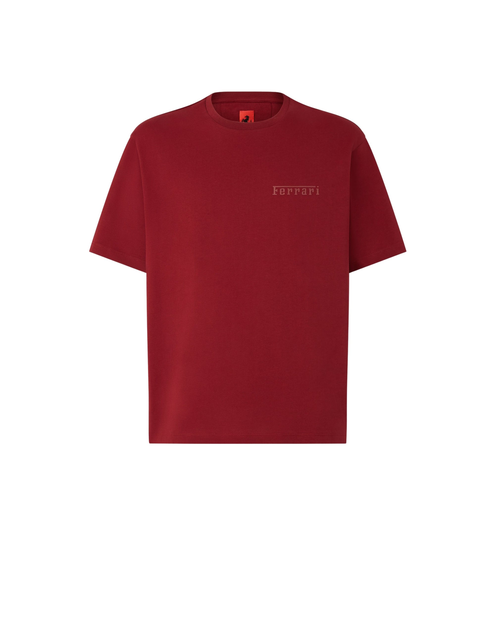T-shirt avec logo Ferrari - Bordeaux