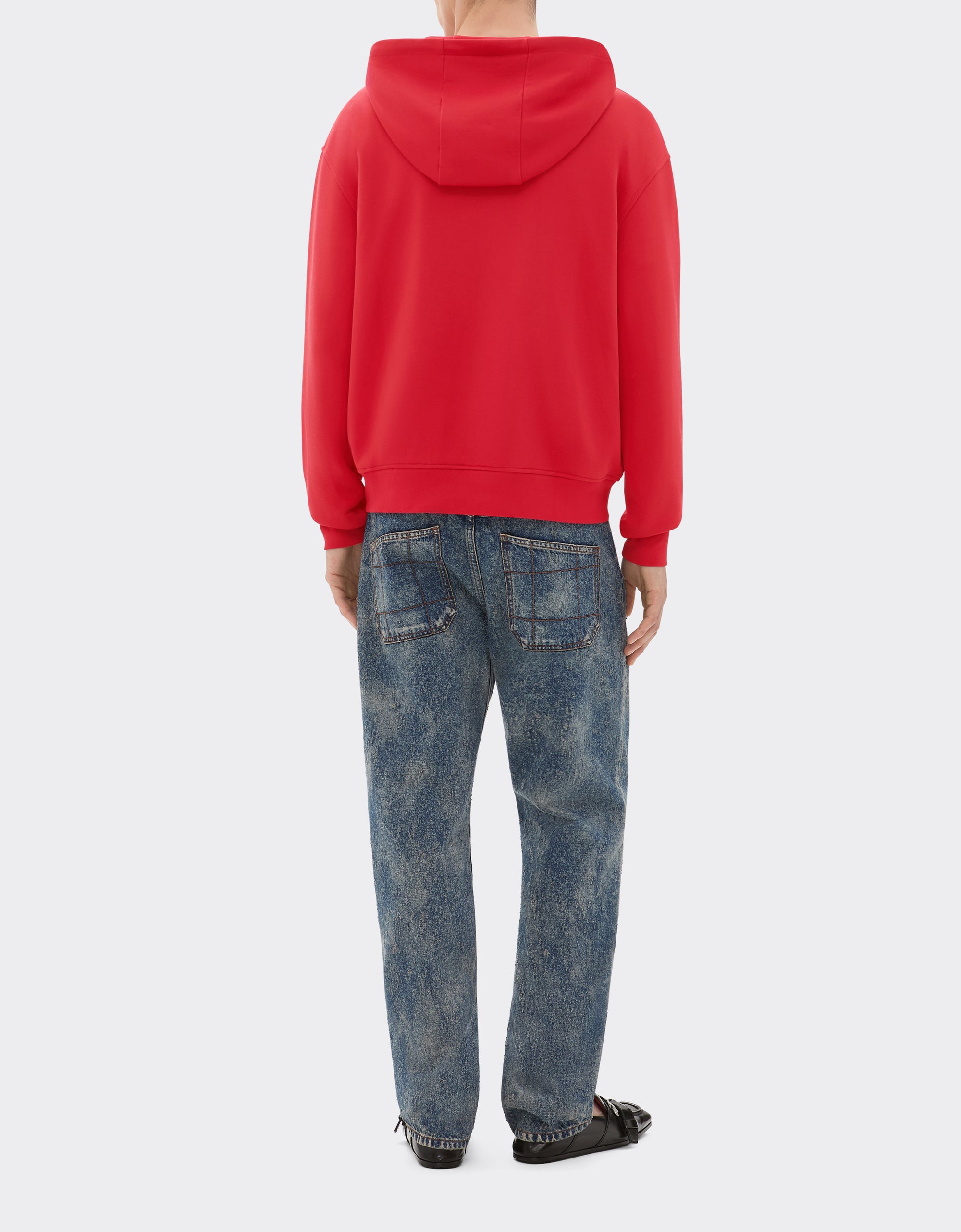Sweat-shirt à capuche avec logo Ferrari - Rosso Corsa