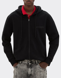 Sweat à capuche unisexe avec logo Ferrari - Nero