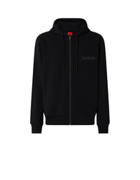 Sweat à capuche unisexe avec logo Ferrari - Nero