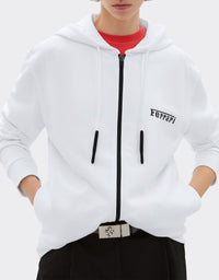 Unisex hoodie with Ferrari logo - Bianco