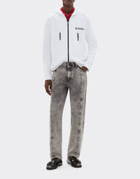 Unisex hoodie with Ferrari logo - Bianco