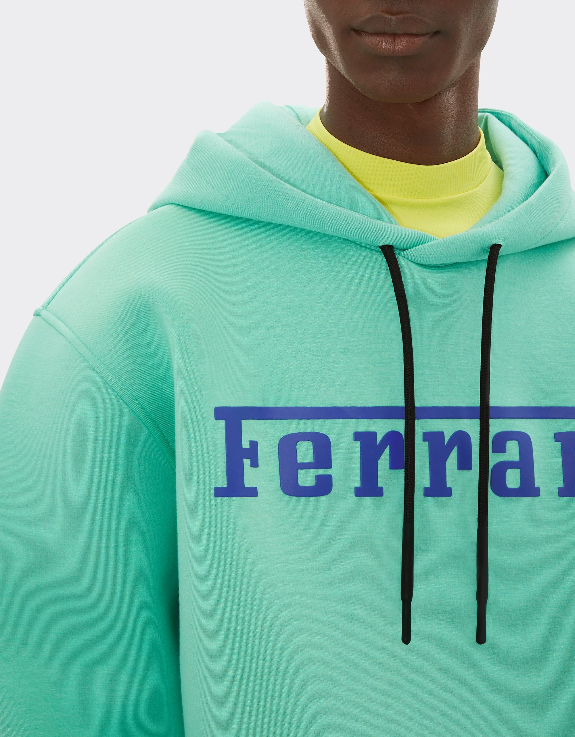 Unisex hoodie with Ferrari logo - Verde Menta