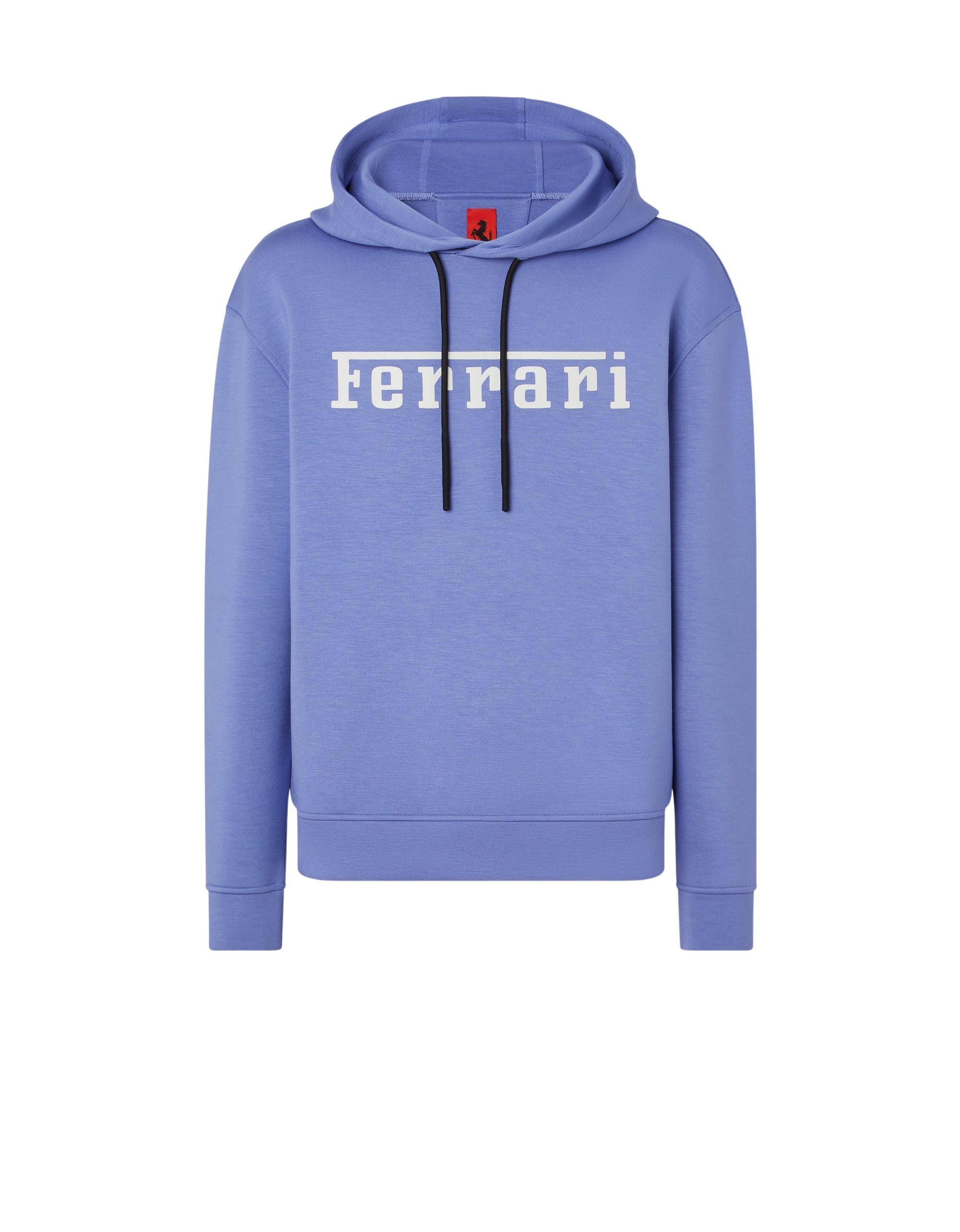 Unisex hoodie with Ferrari logo - Ciano