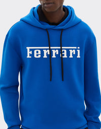 Unisex hoodie with Ferrari logo - Blu Klein