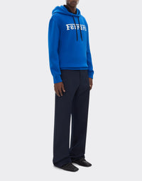 Unisex hoodie with Ferrari logo - Blu Klein
