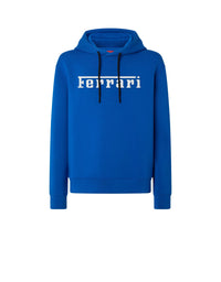 Unisex hoodie with Ferrari logo - Blu Klein