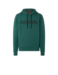 Unisex hoodie with Ferrari logo - Verde Ficus